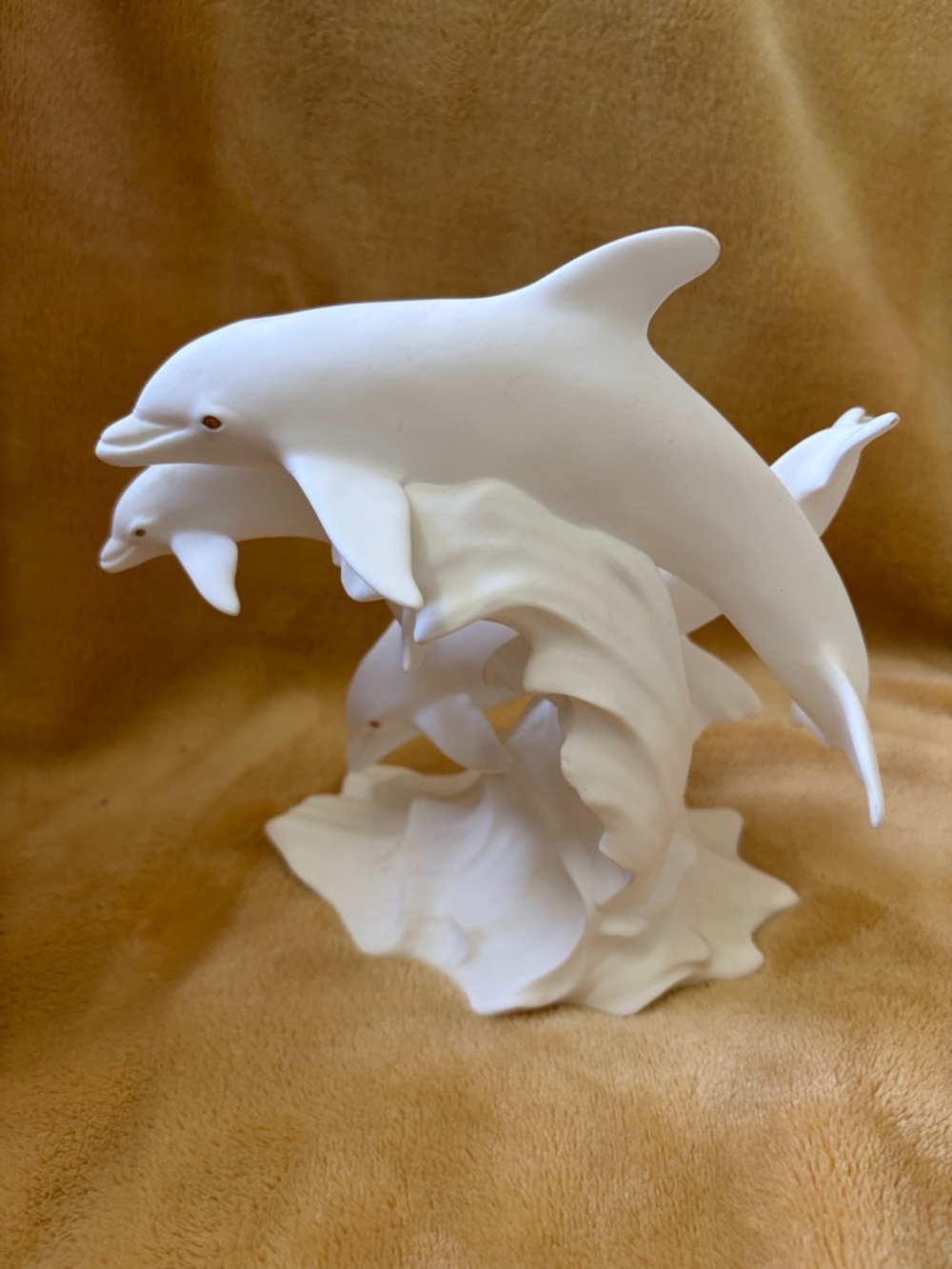 Lenox White Porcelain Dolphin Pair Sculpture